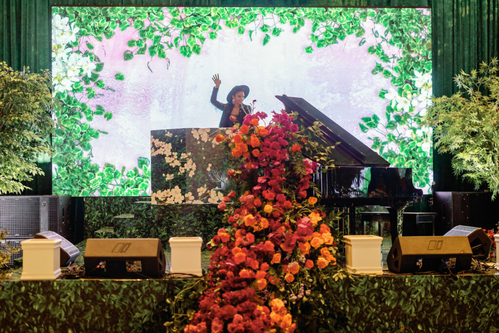 Luxury wedding reception at Four Seasons Orlando planned by David Tutera - Photo by Alex Paul Photography